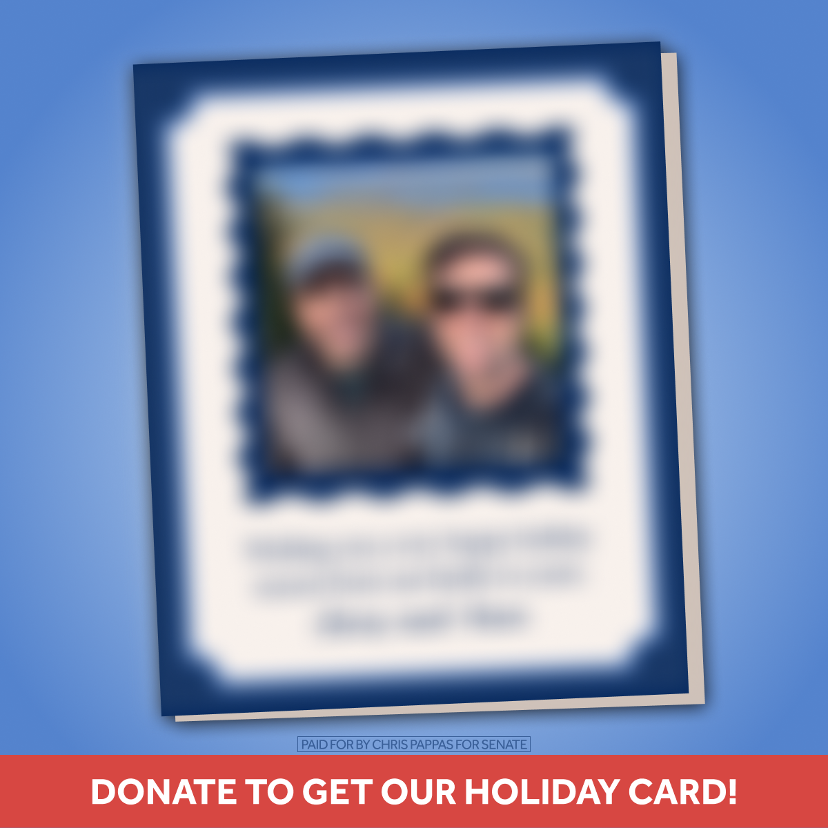 Blurred pic of holiday card