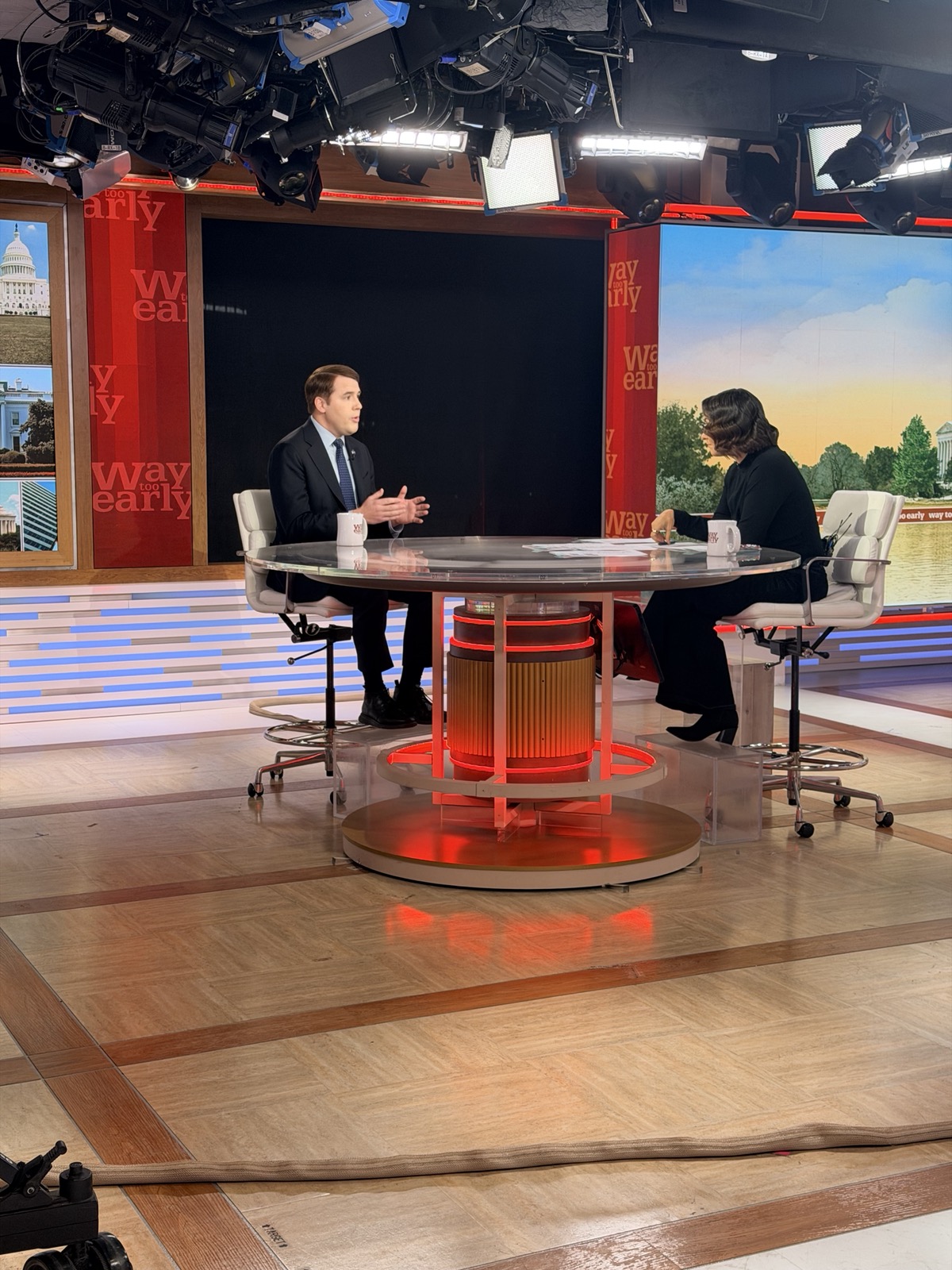 A screenshot of Chris Pappas on MS Now