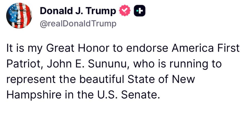 Donald Trump endorses John Sununu