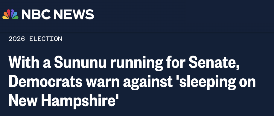 NBC: With a Sununu running for Senate, Democrats warn against sleeping on New Hampshire